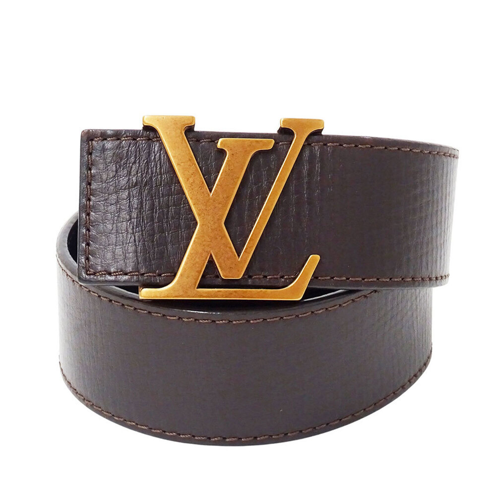 Louis Vuitton LOUIS VUITTON Men's Belt, Utah Leather, Ceinture LV Initials, D...